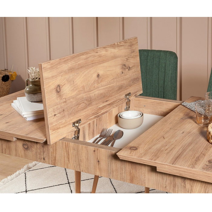 Hanah Home Vina - Atlantic Mesa de comedor extensible Pino Atlántico